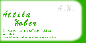 attila wober business card